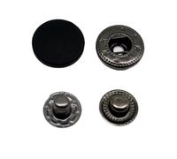 Metal Brass Press Studs Sewing Leather Craft Clothes Bags Handmade Snap Fasteners DIY Sewing Button 30sets, Black Zinc Alloy, 20mm