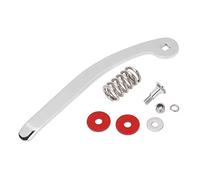 Metal Bridge Tremolo System Set for Electric Guitar, Vibrato Crank Lever with Spring Screw Nut Kit, Replacement Tremolo Arm Assembly in Silver for Strat - Style Guitars