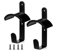 Metal Bridle Bracket - Wall Mount Flange Bracket, Flange Bracket with Flange Hook | Halter Hook, Bridle Holder, 2 Pack Wall Hooks, Alm Organizer