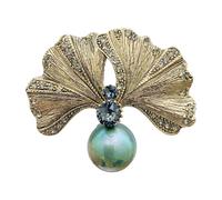 Metal Brooch Gingko Leaf Clothing Jewelry Fashion Accessory Alloy Texture Suitablle For Shirts And Backpack Deocrating Ginkgoes Leaf Brooch