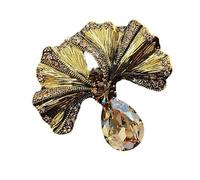 Metal Brooch Gingko Leaf Clothing Jewelry Fashion Accessory Alloy Texture Suitablle For Shirts And Backpack Deocrating Ginkgoes Leaf Brooch