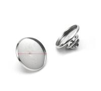 Metal Brooch Pins,Clasp Pins, 10 pcs Stainless Steel Blank Round Brooch Base Holder 6-30mm For DIY Jewelry Steel Tone(Inner base 10mm)