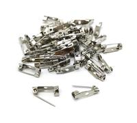 Metal Brooch Pins with Holes, Iron Brooch Base Badge Holder Pins Silver 15-25mm 20pcs DIY Jewelry Findings Accessories(Approx 15mm)
