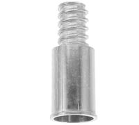 Metal Broom Handle Threaded Tip Adapter for Poles and Squeegee Heads | American Style Connectors, Silver Alloy Finish, Thread Repair Fitting, Helps Secure Tools for Household Floor Cleaning