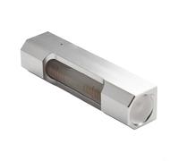 Metal Bubble Level Tool for Carpentry, Electrical, Tiling & DIY - 85mm Horizontal Level with 0.02mm Accuracy, Silver Aluminum Body(Silver)