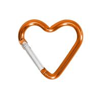 Metal Buckle Spring Hook Heart Shape Hook Carabiner Clip Aluminum Alloys Carabiner Clip Enduring Aluminum Heart Shape Outdoor Camping Hiking Travel