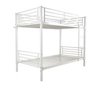 Metal Bunk Bed Single over Loft Bed Frame W/ Ladder Safety Guardrail