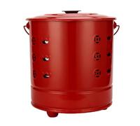 Metal Burn Barrel with Lid and Handle for Backyard Bonfire, Paper Leaf Trash Wood Fire Pit