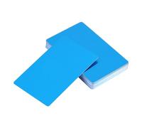 Metal Business Cards, 50pcs Business Cards Blank Laser Metal Business Cards Aluminium Plate Engraved Plate Engraving Metal Sheets (Blue)