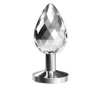 Metal Butt Plug with Crystal - DiscoDiamond™ - Size - large