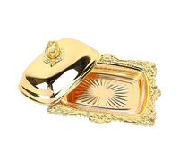 Metal Butter Plate with Lid, Rectangle Butter Dish