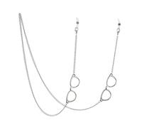Metal Butterfly Small Daisy Sunglasses Glasses Chain Women Long Chain For Eyeglasses Chain Cord Holder Rope Neck(Silver B)