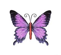 Metal Butterfly Wall Decor,Iron Butterfly Home Wall Hanging,Purple And Color Outdoor Garden Home Decor Wall Art For Home