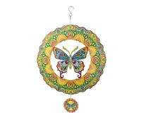 Metal Butterfly Wind Spinners Outdoor,Rustic Metal Patio Decor | Butterfly Wind Sculptures - for Patio Yard Backyard Courtyard Balcony Housewarming Birthday