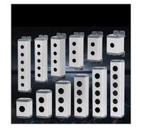 Metal button box waterproof button box with/without side ear 16 22mm aluminum alloy switch box 45 * 45 IDGTTLDF(16mm4,16mm hole)