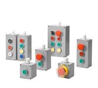 Metal Button Control Box Cast Aluminum Junction Waterproof Splash Proof Emergency Stop Start Reset Electric(1hole-04)