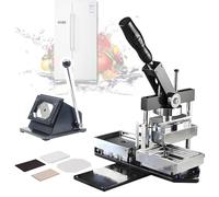 Metal Button Maker Machine for Rectangular Fridge Magnets, DIY Fridge Magnet Badge Making Kit - DIY Kit with Rotary Press + Paper Cutter + 100PCS - Custom Photo Badges, Home Decor & Crafts,80 * 53mm