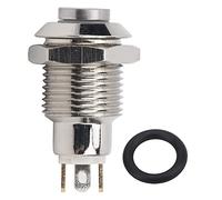 Metal Button Switch Reset Type, Waterproof IP65, 10mm 3V, Stainless Steel - Durable Metal Shell, High Electrical Life, Ideal for Doorbells and Access Control (White)