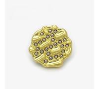 Metal Buttons, 18/22MM 20PCS Gold Irregular Pearl Flower Buttons Coat Pearl Buttons for Sewing Flat