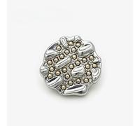 Metal Buttons, 18/22MM 20PCS Gold Irregular Pearl Flower Buttons Coat Pearl Buttons for Sewing Flat