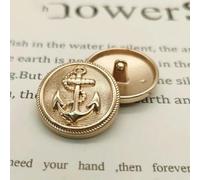 Metal Buttons Crown Pattern Golden British College Style Designers Handmade Luxury Garment Sewing Accessories DIY Buttons 6pcs-18-11.5mm 6pcs