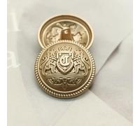 Metal Buttons Crown Pattern Golden British College Style Designers Handmade Luxury Garment Sewing Accessories DIY Buttons 6pcs-25-20mm 6pcs