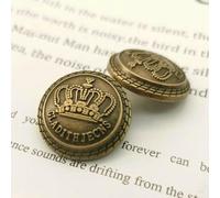 Metal Buttons Crown Pattern Golden British College Style Designers Handmade Luxury Garment Sewing Accessories DIY Buttons 6pcs-5-12.5mm 6pcs