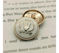 Metal Buttons Crown Pattern Golden British College Style Designers Handmade Luxury Garment Sewing Accessories DIY Buttons 6pcs-7-20mm 6pcs
