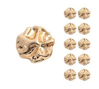 Metal Buttons - Homiladi 10-Pack 23mm Gold Irregular Vintage Style Button for Cardigans, Coats & DIY Crafts, Antique Finish Sewing Buttons for Jackets and Blazers