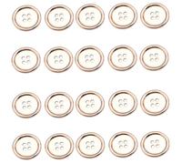 Metal buttons with fine edge design Four eye style bag buttons for secure attachment when sewing or projects