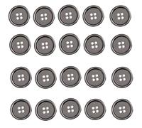 Metal buttons with fine edge design Four eye style bag buttons for secure attachment when sewing or projects