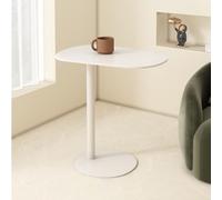 Metal C Shaped End Table 21Inch Modern Metal Narrow Side Table Coffee Table for Small Space