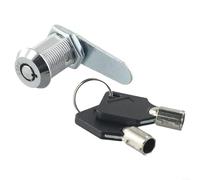 Metal Cabinet Cam Lock with 2 Keys for Lockers, Drawers, Mailboxes, Filing Cabinets, Suitable for Wood, Metal and Glass Doors with Cylinder Lock (25mm)