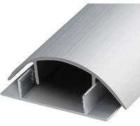 Metal Cable Concealer for Wood Floors - 39 Inch Ethernet Cord Cover, Self-Adhesive Wire Management Kit, Waterproof & Durable(Silver,Width 47mm)