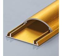 Metal Cable Concealer for Wood Floors - 39 Inch Ethernet Cord Cover, Self-Adhesive Wire Management Kit, Waterproof & Durable(Gold,Width 93mm)