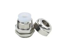 Metal Cable Glands 1PC Silicone Sealing Brass Cable Gland Use for Lamp M8 Metal Joint M12 Nickle Plated High Temperature Resistance PG7 Cable(M16X1.5 For4-8mm)