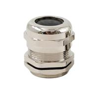 Metal Cable Glands 50pcs M6 Brass Nickel Plated Metal Cable Waterproof Joint Sealing 304 Stainless Steel Stuffing Box PG Gland Head M12m20 for Dia Cables