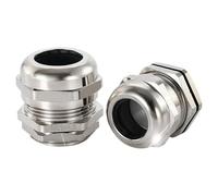 Metal Cable Glands Brass Nickel-Plated Straight Waterproof Gland M8/M10/M12/M20 Sizes IP68 Sealing Locking for Electrical Cable Connections Cable(M241.5 (12-16mm))