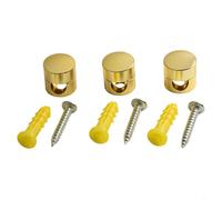 Metal Cable Holder Set of 3 for Desk Wall or Ceiling Mount Aluminum Cord Organizer for Round Flat Cords Up to 7mm for Chandelier Installation (gold)