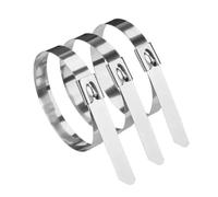 Metal Cable Ties 100PCS Cable Ties 304 Stainless Steel 10mm 12mm X100~800mm Banding Self-Locking Wrap Multi-Purpose(10MM,250mm (9.84inch))