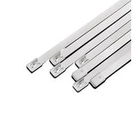 Metal Cable Ties 10mm Self-Locking Zip Stainless Steel Tie Metal Zipper Tie(100 pcs,10x1000mm)