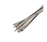 Metal Cable Ties, 20pcs Stainless Steel Cable Ties Self-Locking Zip Tie 150/200/300mm Exhaust Wrap(200mm)