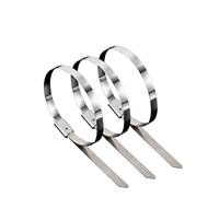 Metal Cable Ties, Heavy Duty Long Cable Ties,Plastic Tie Wraps,Zip 50 Pcs Stainless Steel Metal Strap 4.6mm Self(50pcs 4.6x300mm)