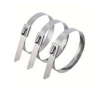 Metal Cable Ties Stainless Steel Self Locking Fastening Rings Heavy Duty Cables Tie Strap Exhaust Wrap Organizer for Home Office(4.6x250mm,500PCS)