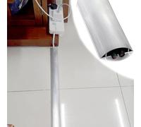 Metal Cable Trunking 1m, Self Adhesive, Pet Chewing, Floor/Home/Office/Wall, 1-10 Pcs(W 75mm/2.95in,2 pcs)