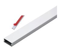 Metal Cable Trunking, Self-Adhesive Aluminum Alloy Cable Raceway Multicolor Multiple Sizes(White-2m-24x12mm)