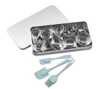 Metal Cake Molds - Food Grade Molds, Dough Fondant Stamps, Fruit Vegetable Cutters | Bakery Store Anniversary Celebration Family Gathering Christmas Easter Gingerbread Making Sandwich Cheese Clay