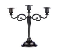 Metal Candelabra Candle Holders 3 Arms for Taper Candles, Candlestick Holders 10.24 inch Tall, Vintage Candle Sticks Holder for Christmas Halloween Wedding Event Table Centerpiece