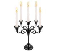 Metal Candelabra Candle Holders 5 Arms for Taper Candles, Candlestick Holders 10.24 inch Tall, Vintage Candle Sticks Holder for Christmas Halloween Wedding Event Table Centerpiece