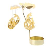 Metal Candle Holder Lovely Cat Rotary Candlestick Holder for Christmas Halloween Table Decoration